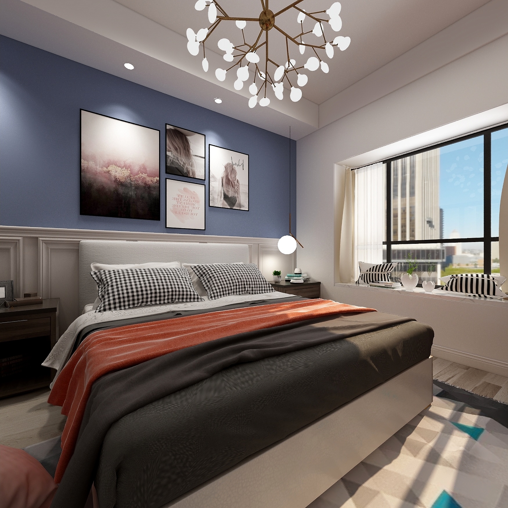 水木芸居设计-《沫染玉》一层主卧装修效果图第4张