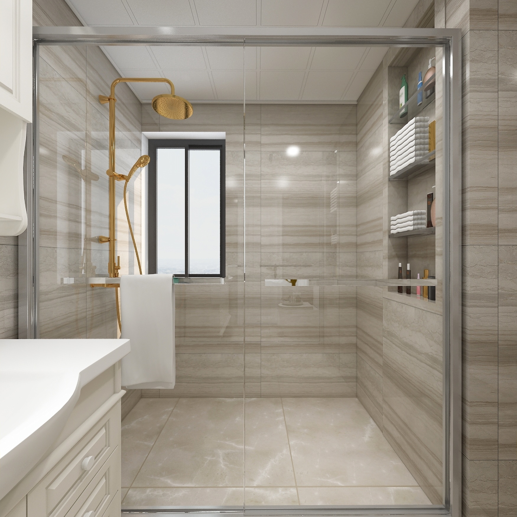 陈辉-125方简欧三居一层卫生间装修效果图第4张