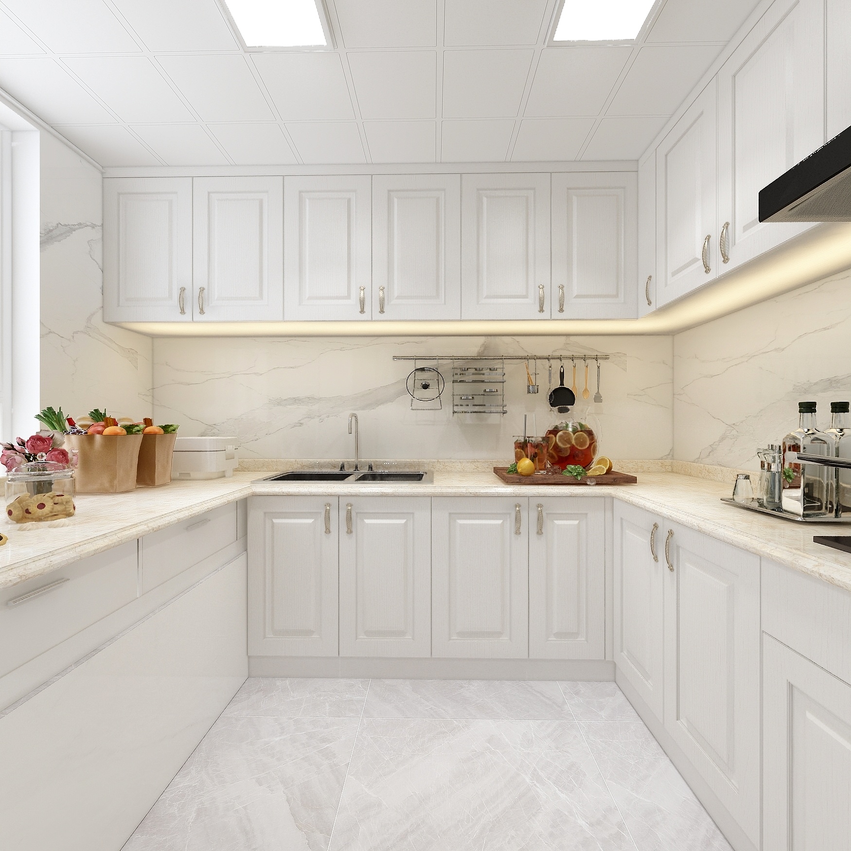 陈辉-125方简欧三居一层厨房装修效果图第4张