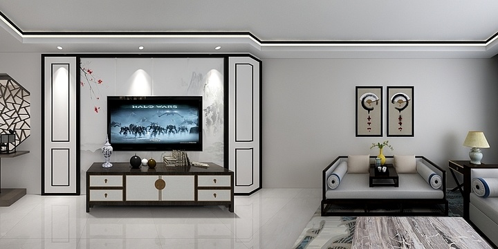 浩宇装饰体验馆-中心路别墅一楼-装修设计方案