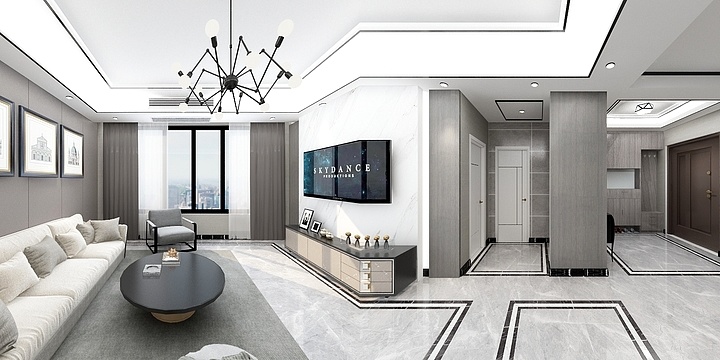 稻城wltH-鹭岛后现代一层（含卧室）-装修设计方案