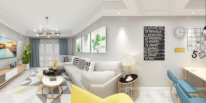 曲肖如梦兆芳华-锦绣华城北欧-装修设计方案