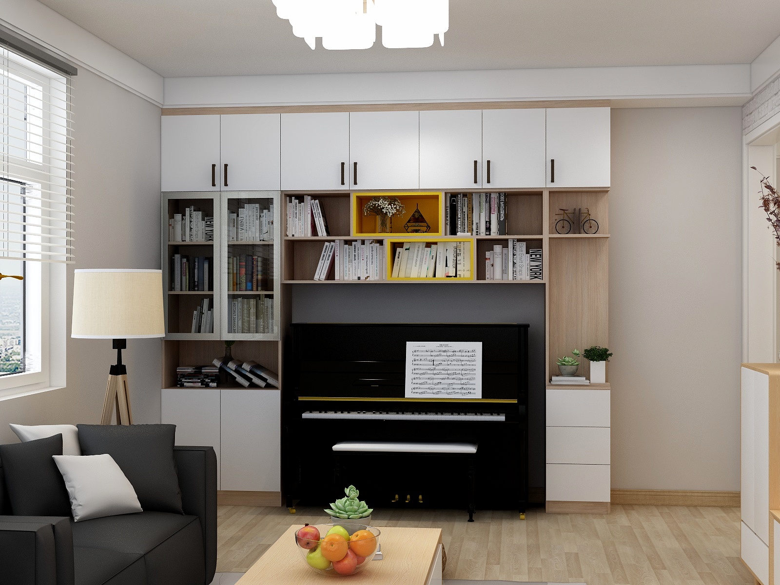 李青越-115㎡北欧三居装修效果图