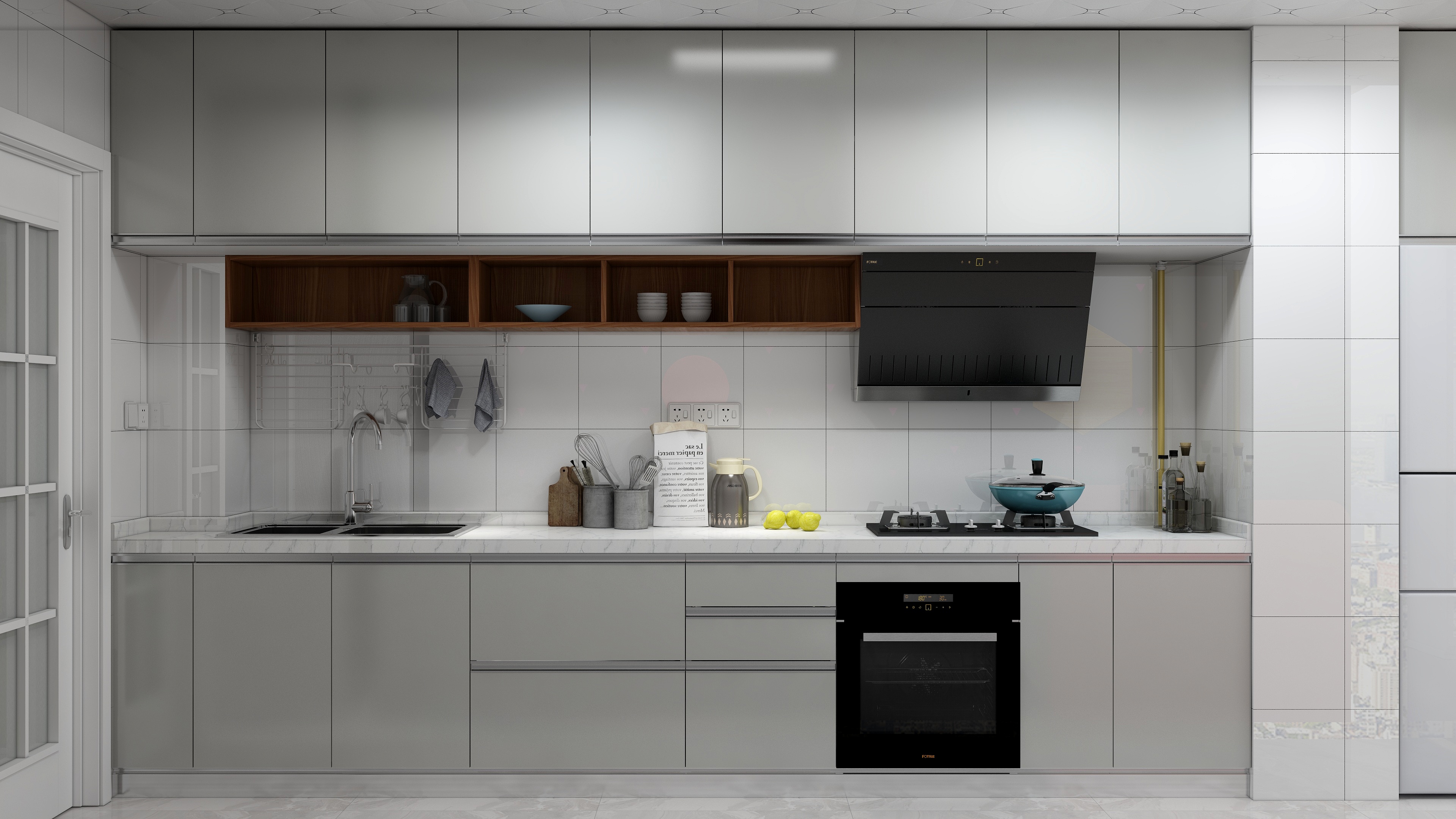 非雨设计-62方现代混搭两居装修效果图