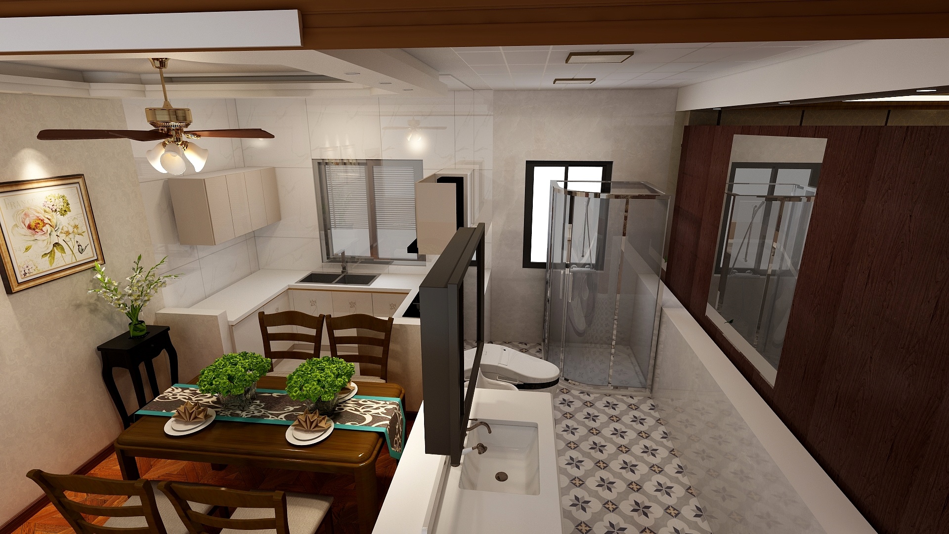 希淼-2栋E-1户型111-装修设计方案