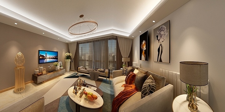 设计师曹芳-荔枝家效果图（现代温馨简约-装修设计方案