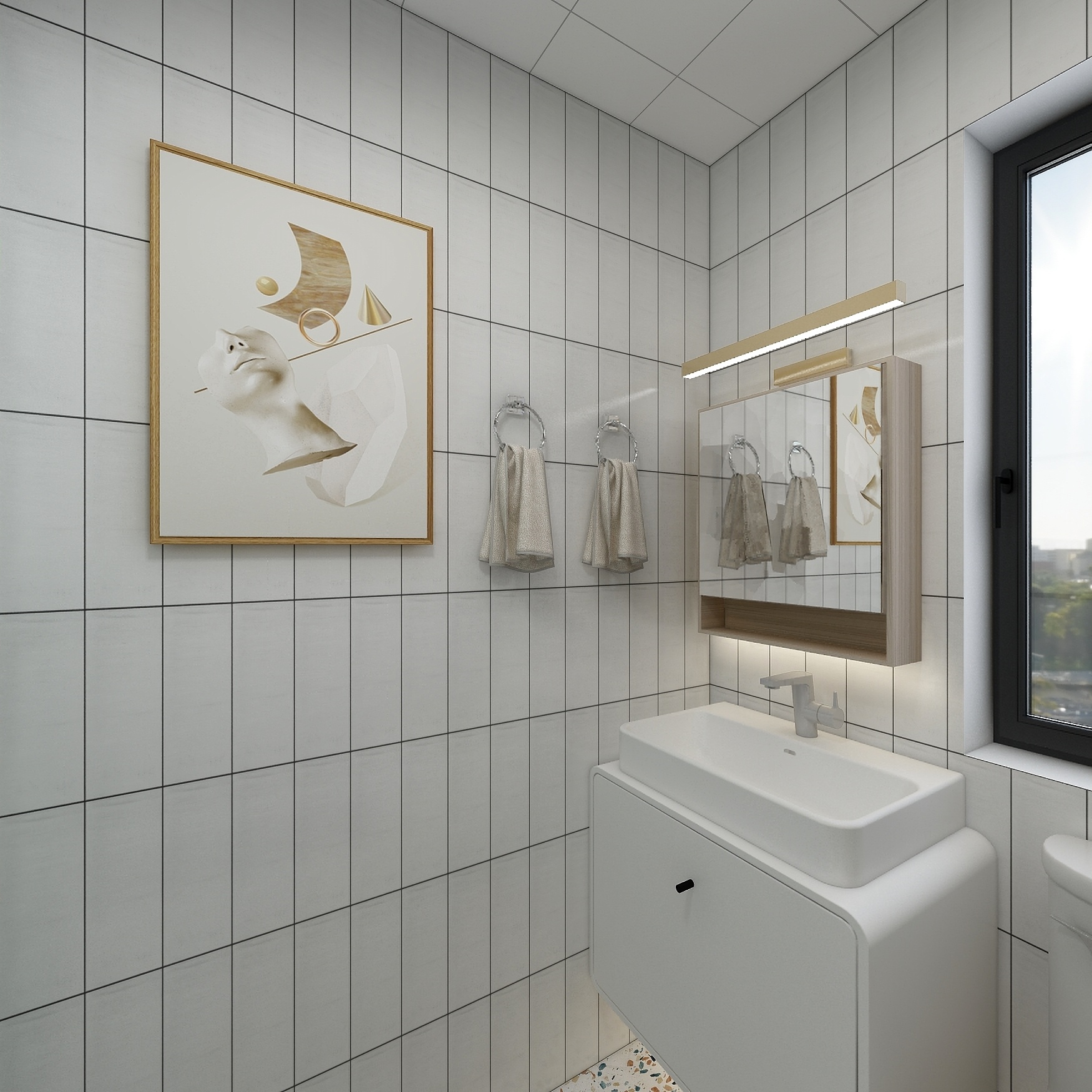 水木芸居设计-《沫染玉》一层卫生间装修效果图第4张