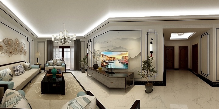 泊漫装饰-渔阳佳园新中式-张馨文-装修设计方案