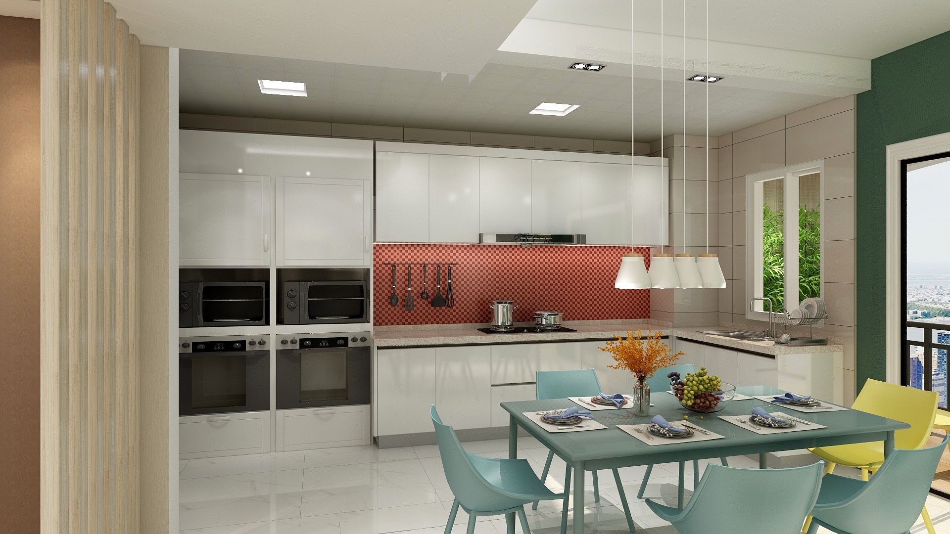 世鹏-113方混搭两居装修效果图