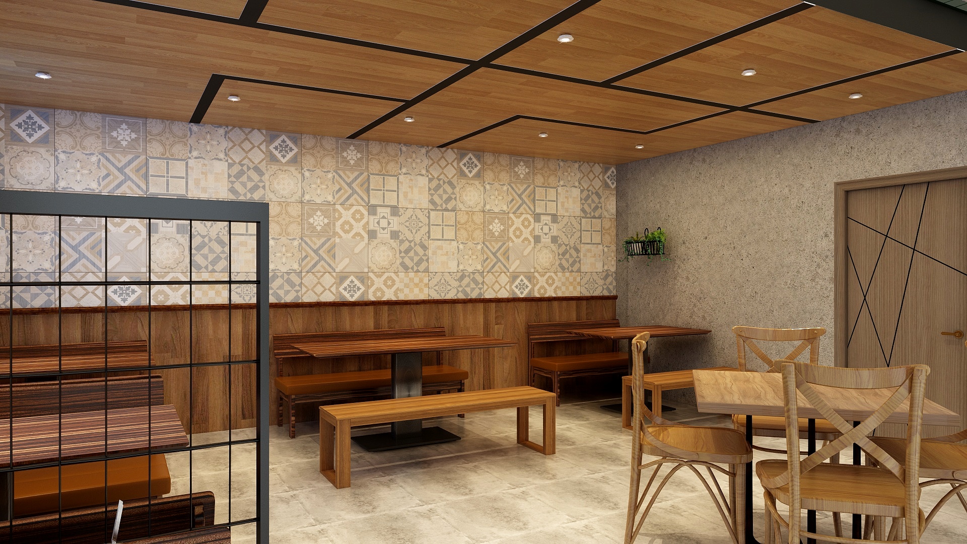 九江金海堂装饰-烧烤酒吧-装修设计方案