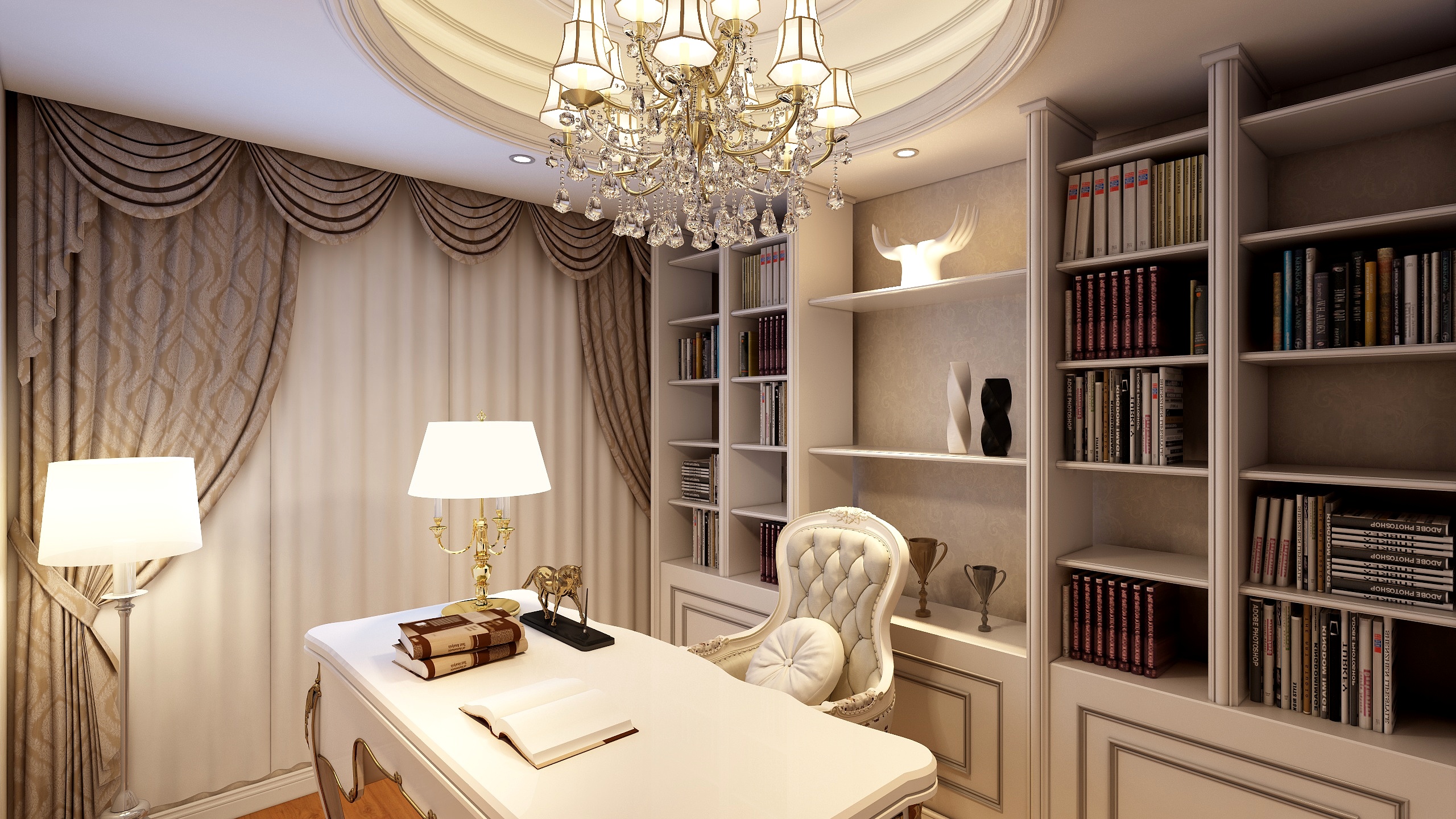 Azz-子渊besos-欧式书房-装修设计方案