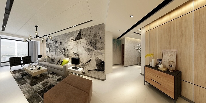 大魔王179-知春园现代艺术简约127平米-装修设计方案