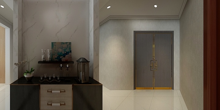 微生物形而上-中泽王总办公室酷家乐-装修设计方案