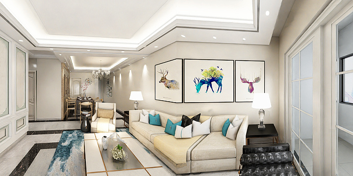 188****5597ZJZZ-保利上城88.00㎡二期D户型3室2厅-装修设计方案