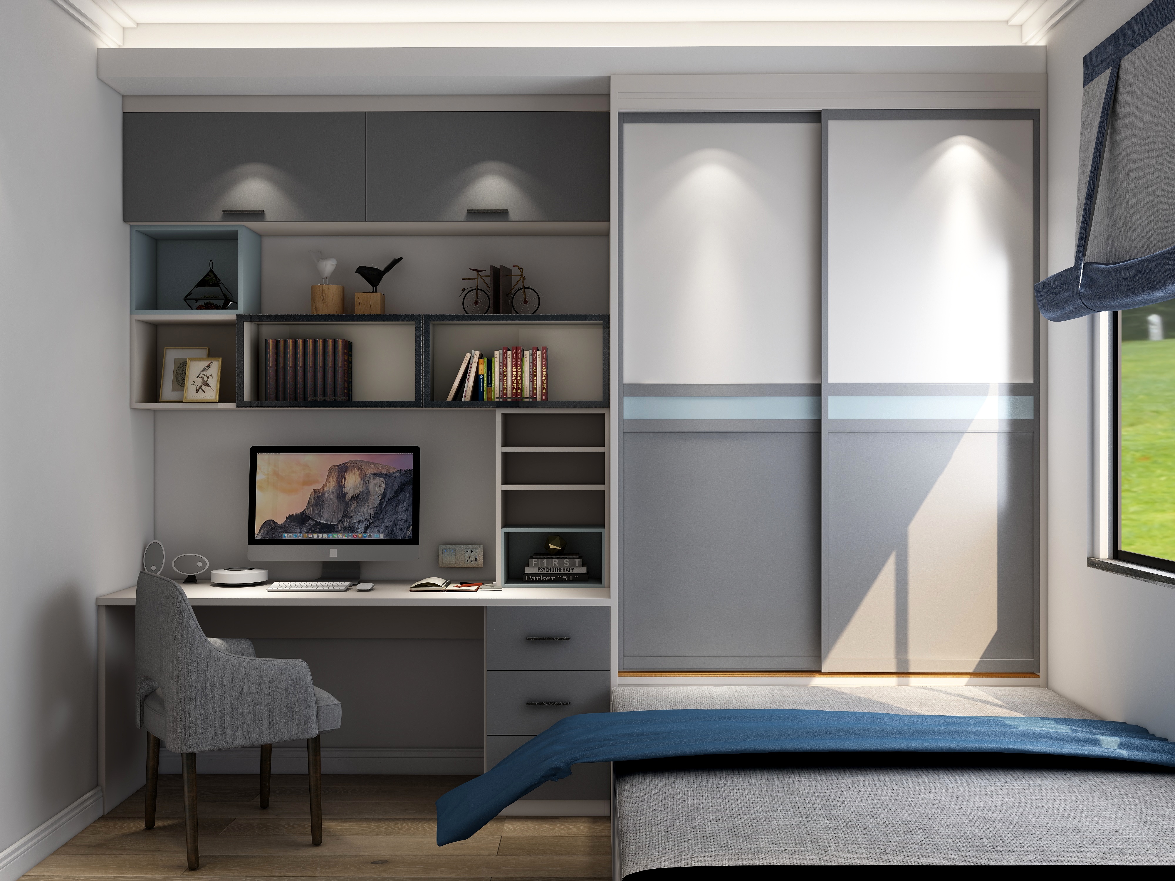 壹帆德品-146㎡现代四居一层客卧装修效果图第3张