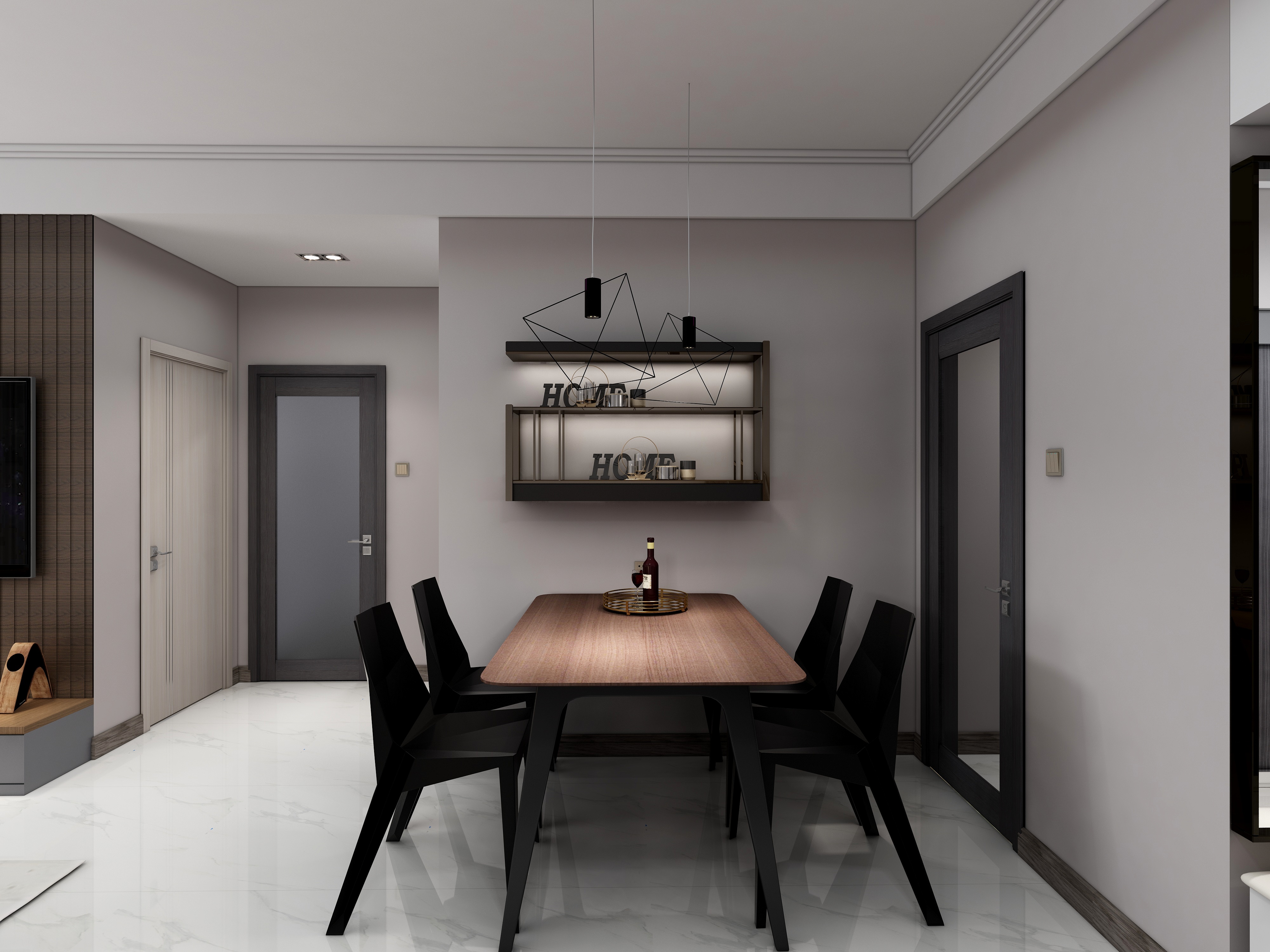 李青越-《74平一室现代简约》装修效果图