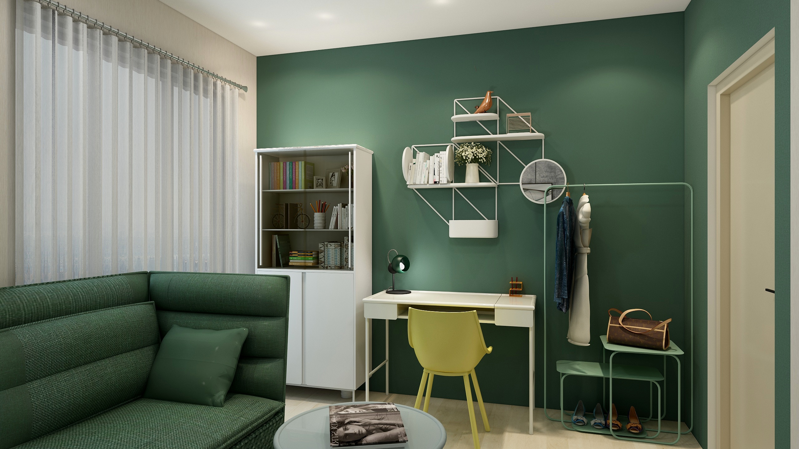 世鹏-113方混搭两居装修效果图