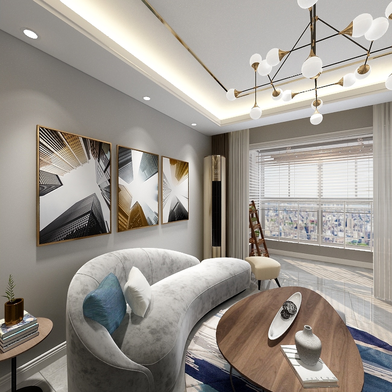 云图易装设计-55方现代一居一层客餐厅装修效果图第2张