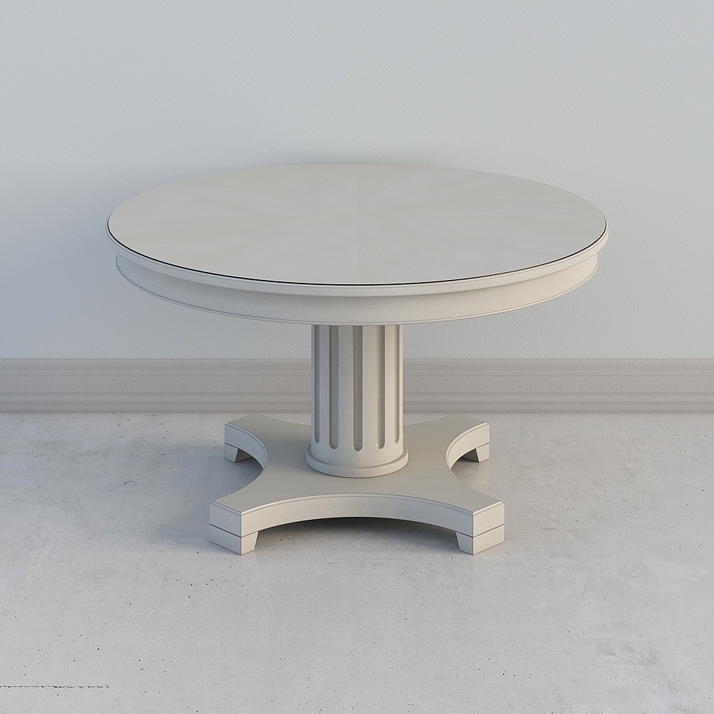 环美雷格西美式现代简约轻奢餐桌8133603D模型