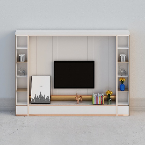 Cool house music-a Nordic living room the whole TV Cabinet