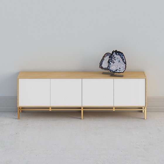Industrial Style Living Room TV Cabinet 3D Model