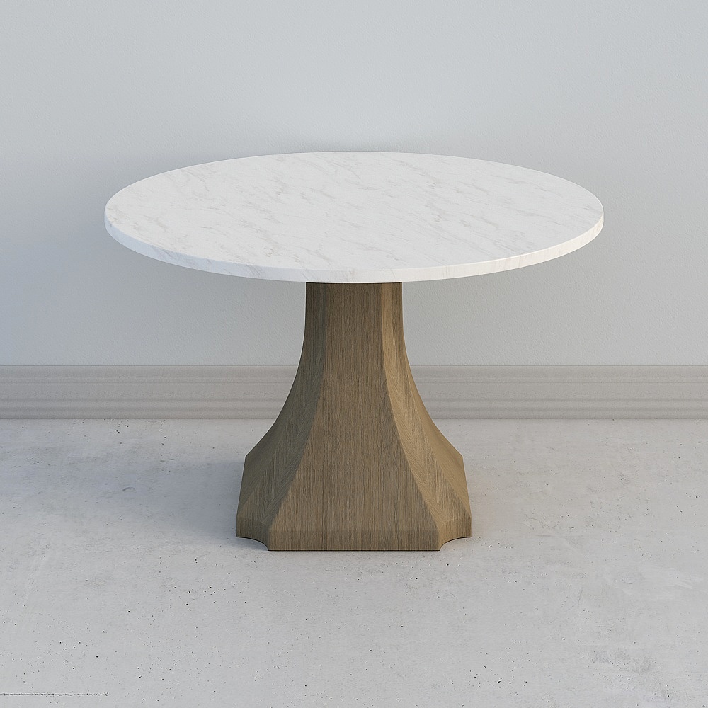 环美雷格西新美式现代简约轻奢餐桌7183613D模型
