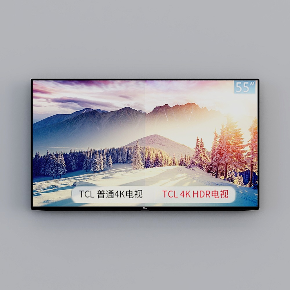 TCL 55寸液晶电视3D模型