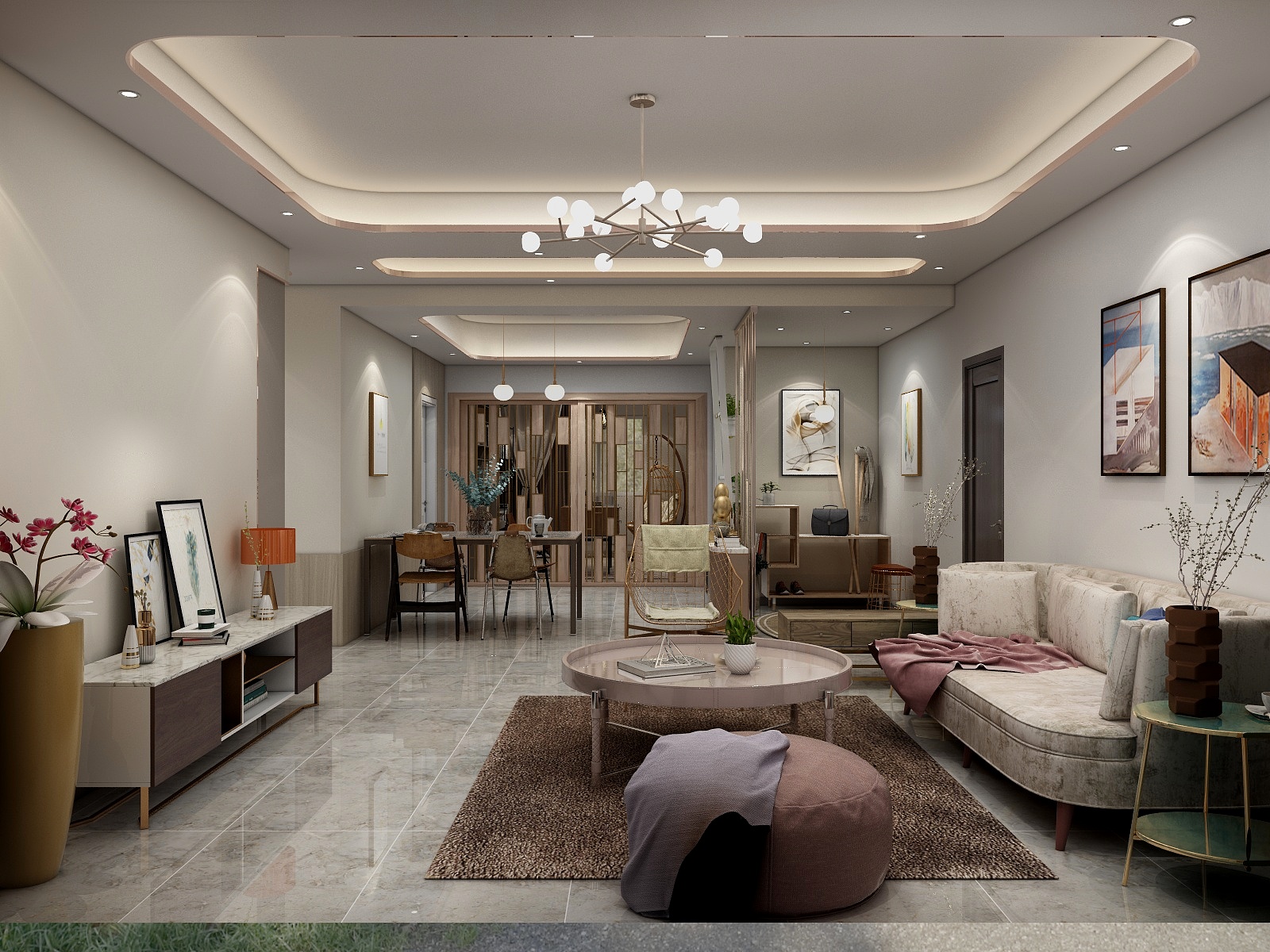 郑福连-140方北欧三居装修效果图