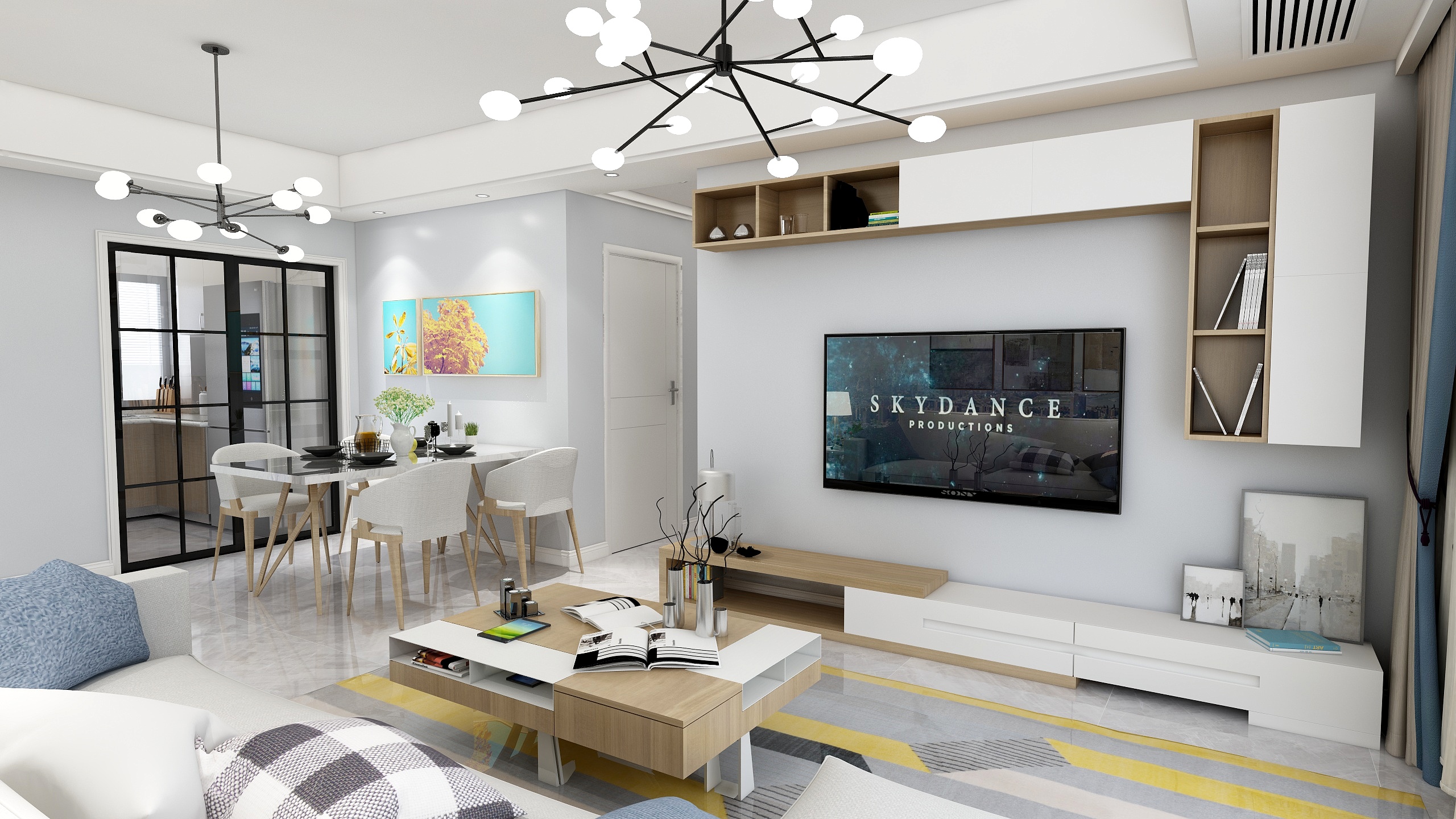 汉尼拔不出来-102方北欧一居装修效果图