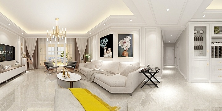 CK000-美的顺城-143-混搭风格-装修设计方案