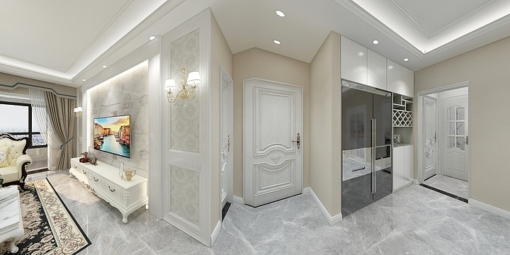 aolifer-96方欧式两居一层客餐厅装修效果图第3张