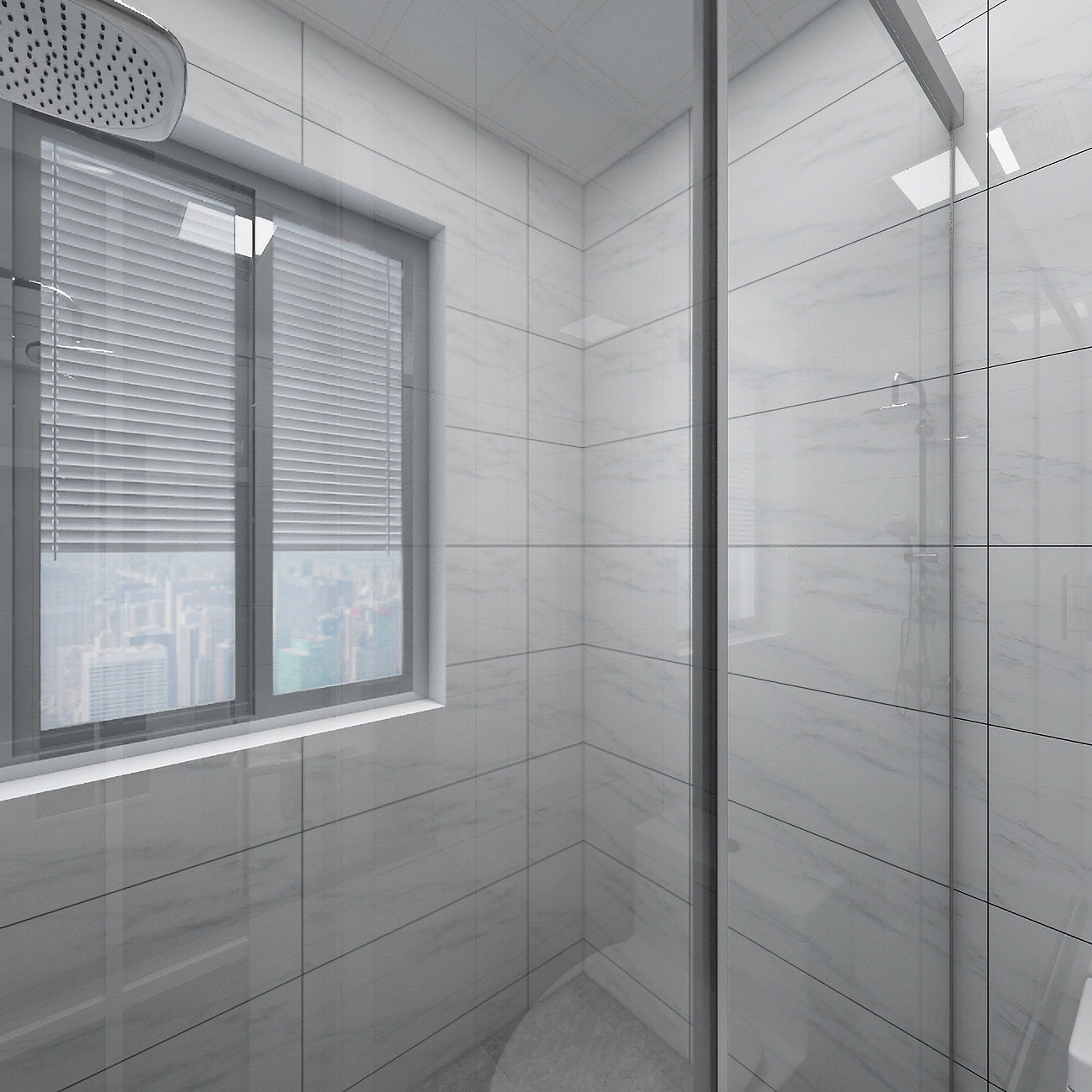 aolifer-96方欧式两居一层卫生间湿区装修效果图第3张