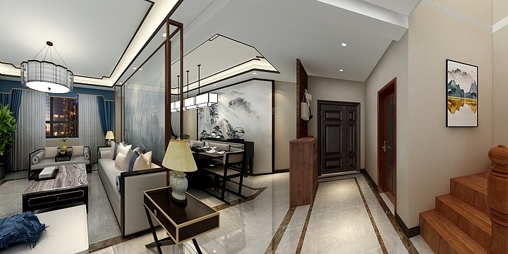 Xz空间表现-东湖观澜新中式-安星-副本-装修设计方案