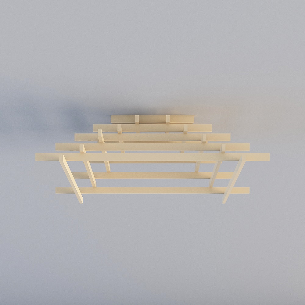 木方灯3D模型