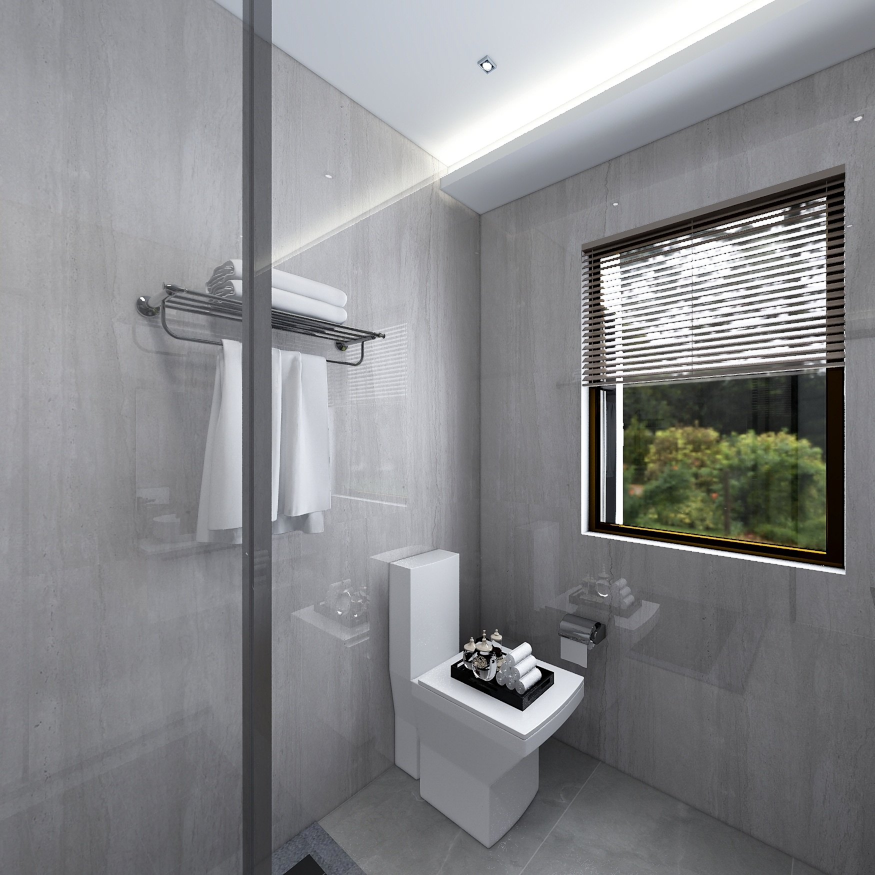 壹帆德品-146㎡现代四居一层卫生间装修效果图第2张