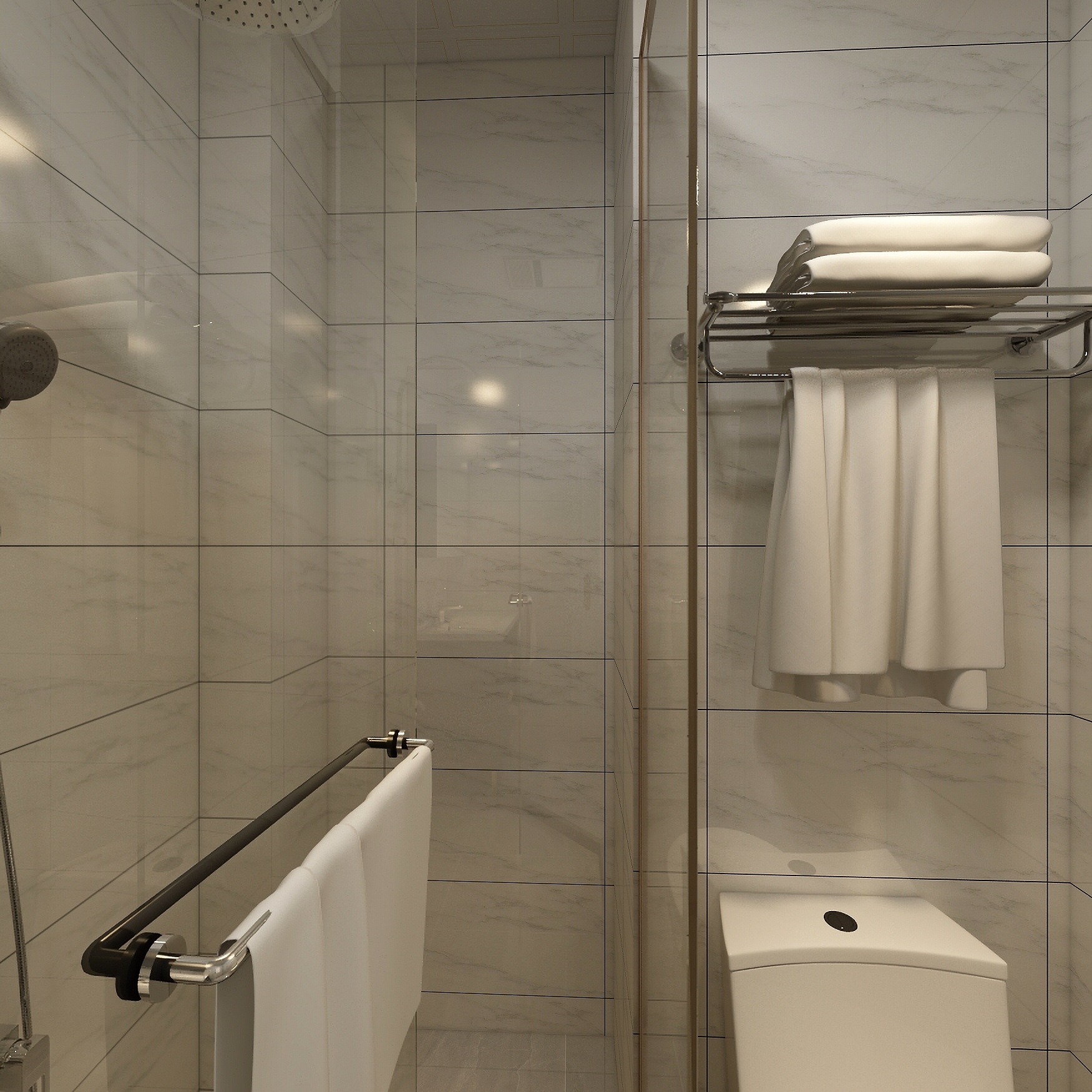 刘春伟-125方简美三居一层卫生间装修效果图第1张