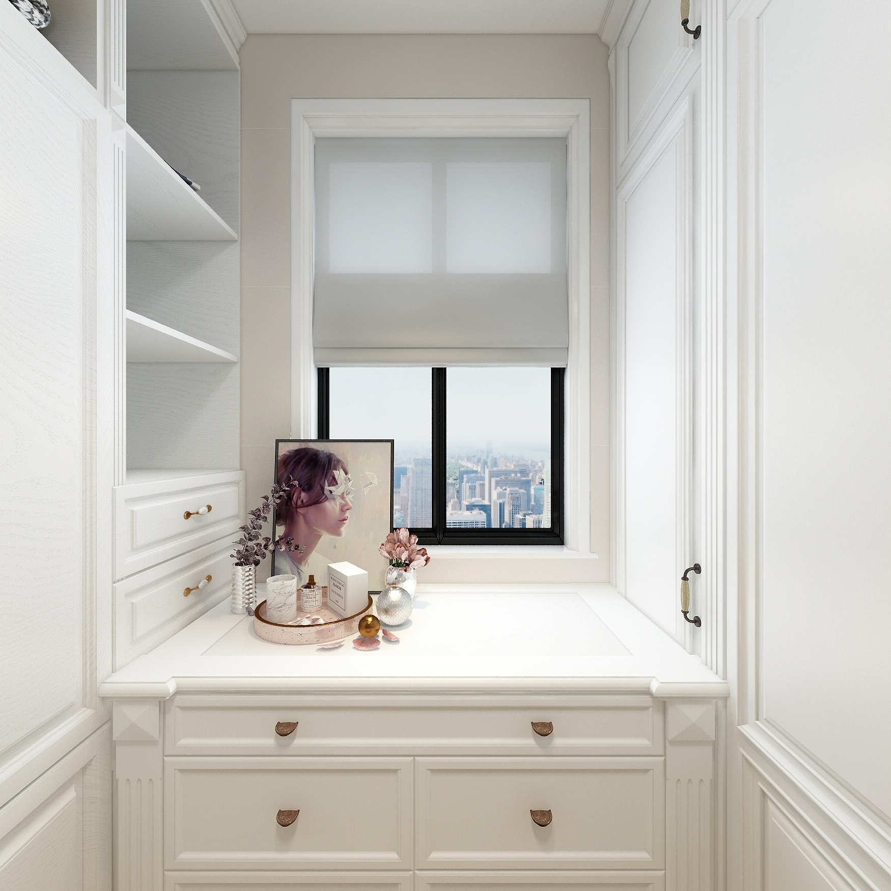 刘春伟-125方简美三居一层衣帽间装修效果图第1张