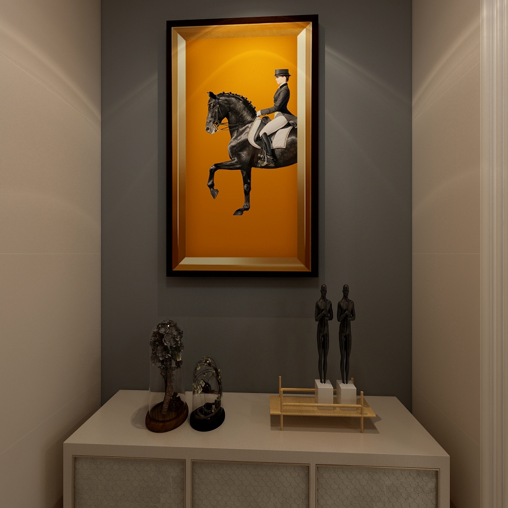 刘春伟-125方简美三居一层门厅装修效果图第1张