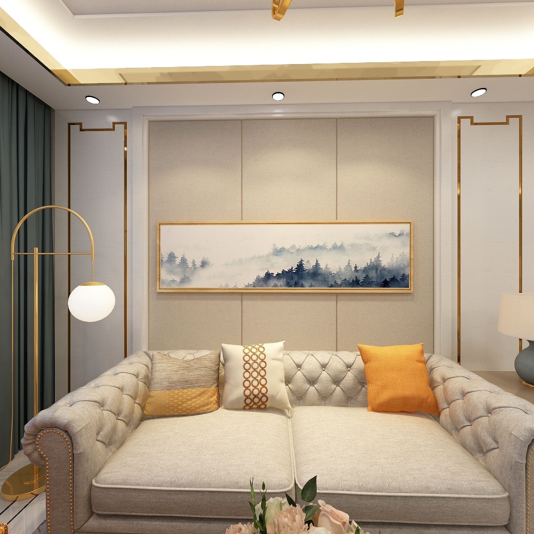 刘春伟-125方简美三居一层客餐厅装修效果图第5张