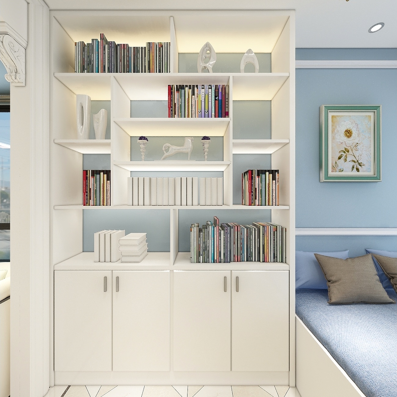 廸偉-歐式小天地一层书房装修效果图第3张