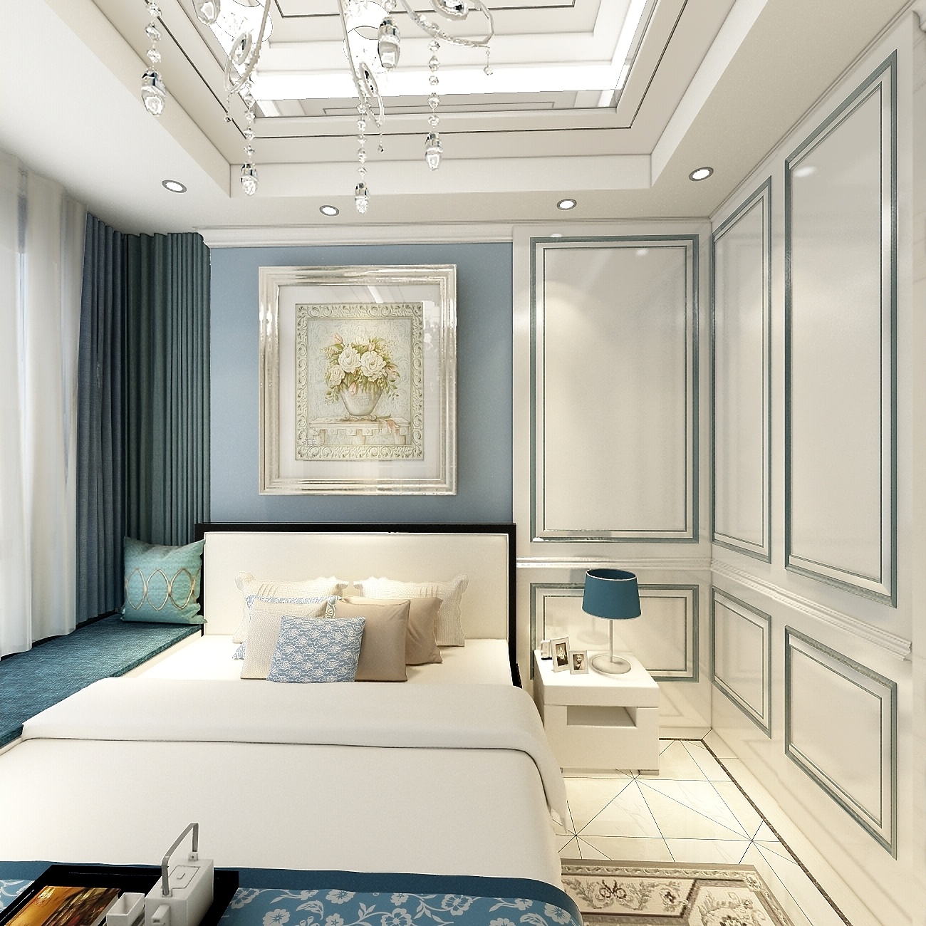 廸偉-歐式小天地一层主卧装修效果图第4张
