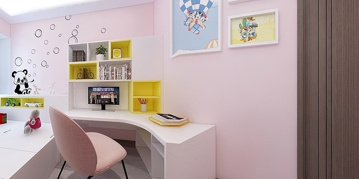 LEDINIHEYING-豪生熊姐儿童房效果图-装修设计方案