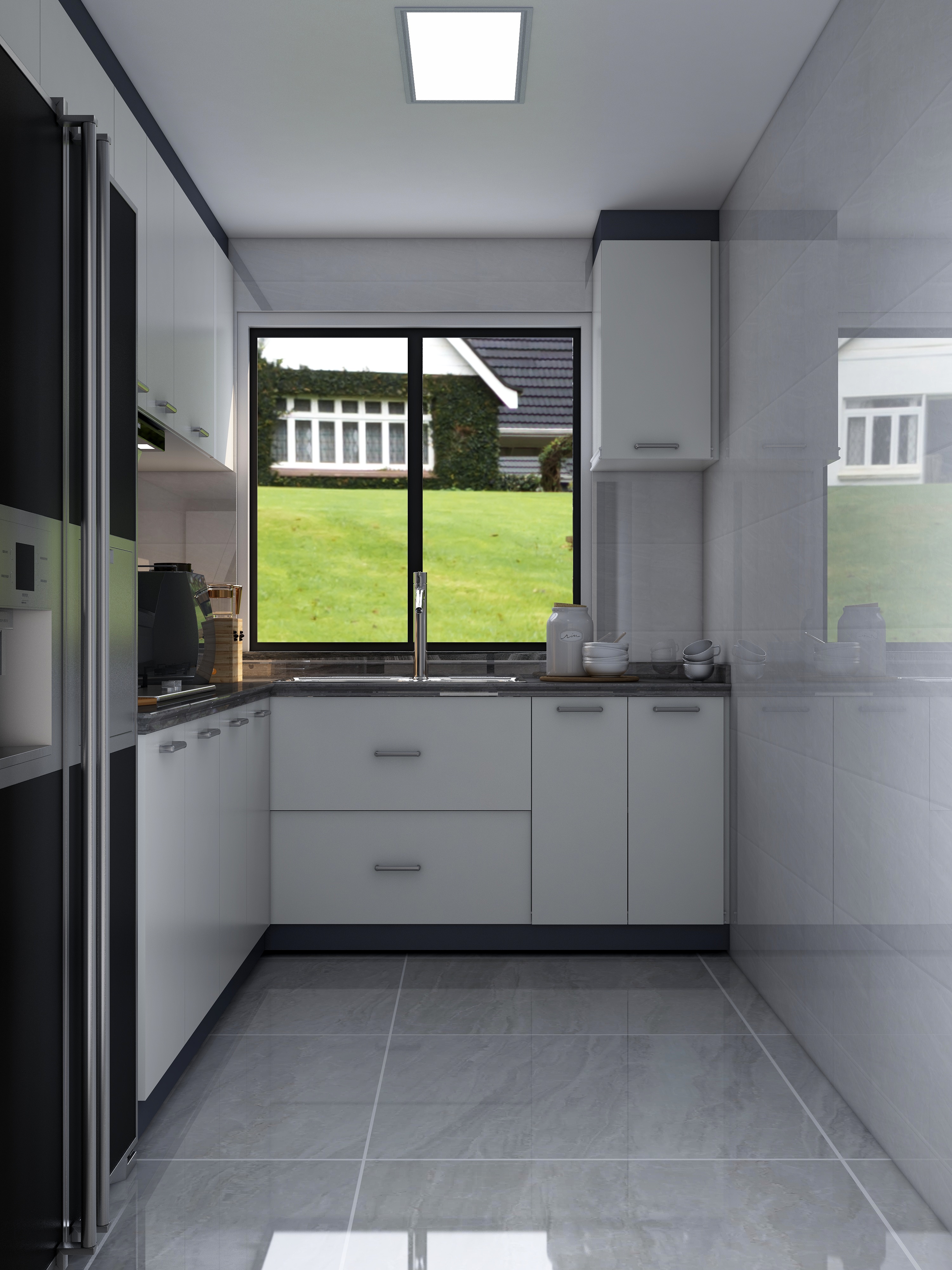 壹帆德品-146㎡现代四居一层厨房装修效果图第2张