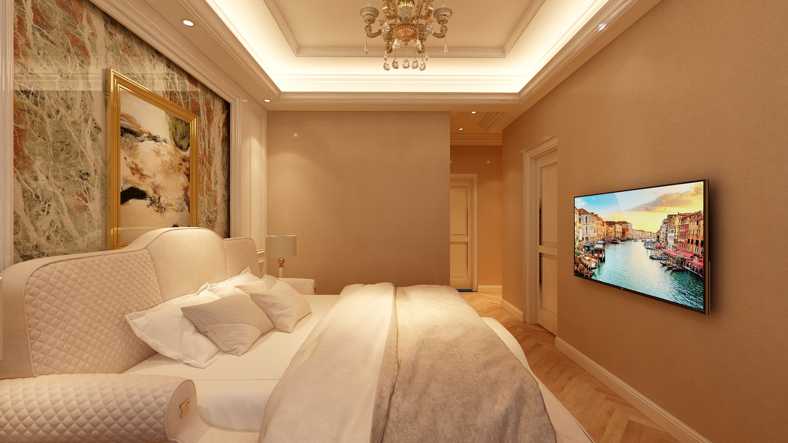 湛智华-现代简约别墅320平3层装修效果图