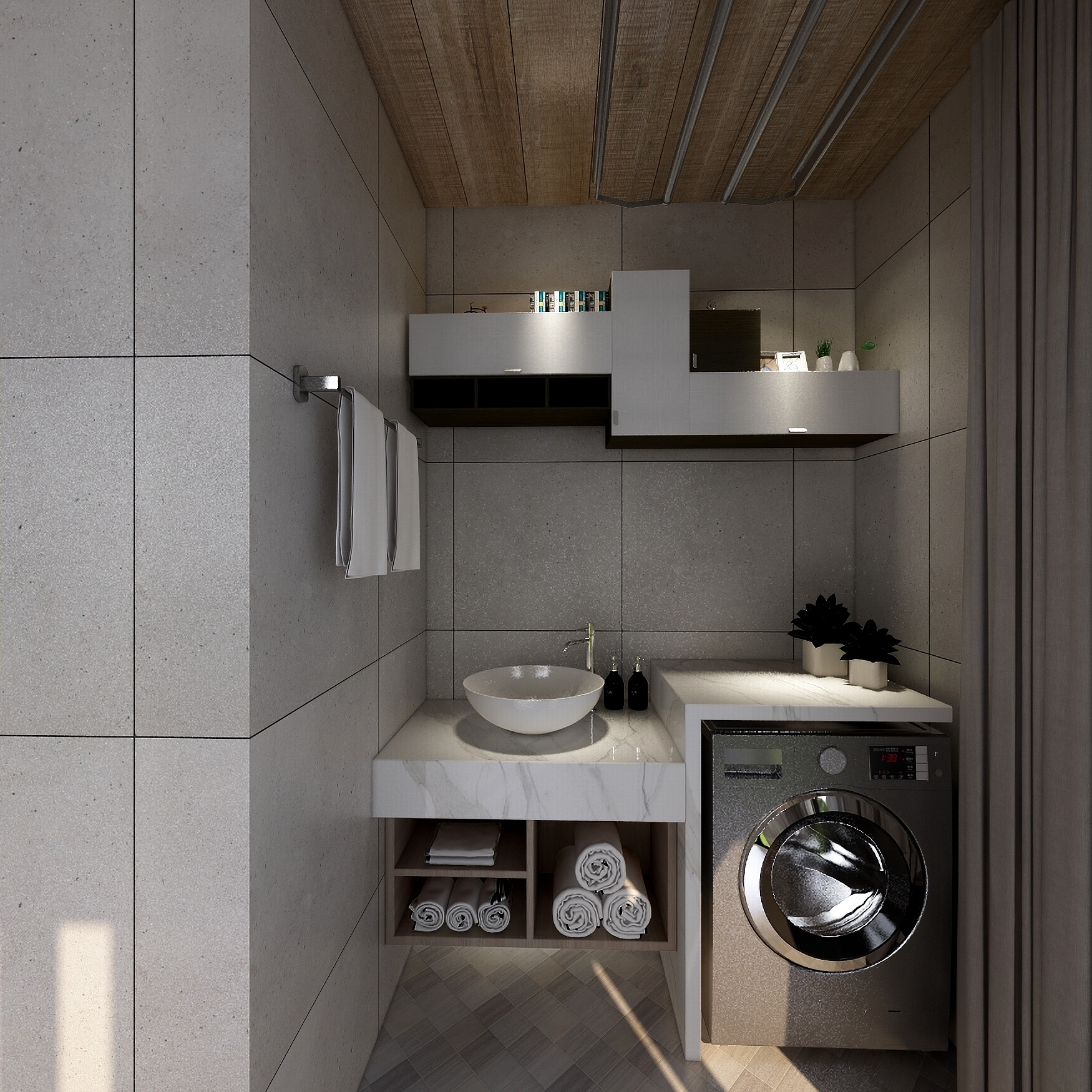 壹帆德品-146㎡现代四居一层阳台装修效果图第3张