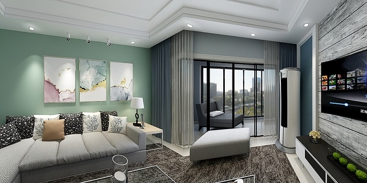 設記師陳源-中央公园10-1605现代风格-装修设计方案