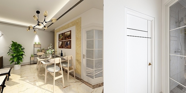 胖子装饰设计公司-万科城悦澜湾90.00㎡A户型，建筑面积90平方米，两室两厅一卫户型2室2厅1卫-副本-装修设计方案