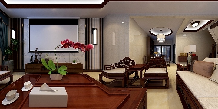 意强装饰设计工作室-御祥苑14-3-101客餐厅效果宋女士雅居-装修设计方案