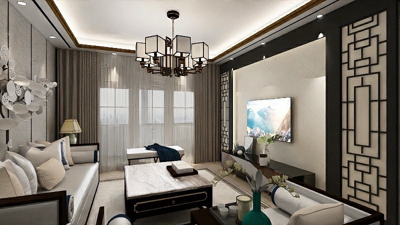 设计师李晋波-富力城八号园108.00㎡C+户型3室2厅1卫1厨-装修设计方案