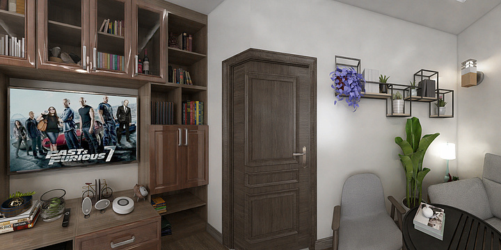 全案设计-TH-卧室改客厅-装修设计方案